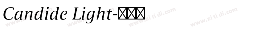 Candide Light字体转换